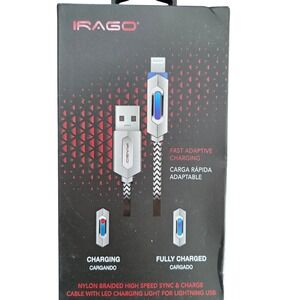 Lumex Nylon Braided 8-Pin Charging Cable New in Box